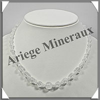 CRISTAL de ROCHE Craquel - Collier Perles 4 et 10 mm en altern - 41 cm - M001
