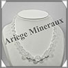 CRISTAL de ROCHE Craquel - Collier Perles 4, 8 et 14 mm en altern - 44 cm - M001 Brsil