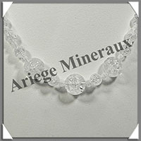 CRISTAL de ROCHE Craquel - Collier Perles 4, 8 et 14 mm en altern - 44 cm - M001