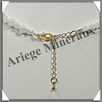 CRISTAL de ROCHE Craquel - Collier Perles 4, 8 et 14 mm en altern - 44 cm - M001