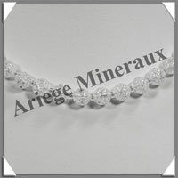 CRISTAL de ROCHE Craquel - Collier Perles 6 et 8 mm en dgrad - 44 cm - C001