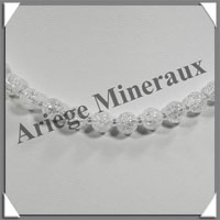 CRISTAL de ROCHE Craquel - Collier Perles 6 et 8 mm en dgrad - 44 cm - C004