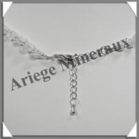 CRISTAL de ROCHE Craquel - Collier Perles 6 et 8 mm en dgrad - 44 cm - C004