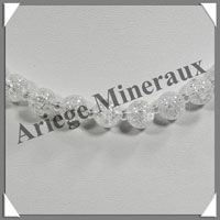 CRISTAL de ROCHE Craquel - Collier Perles 6 et 8 mm en dgrad - 44 cm - C005