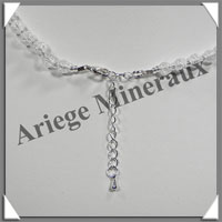 CRISTAL de ROCHE Craquel - Collier Perles 6 et 8 mm en dgrad - 44 cm - C005