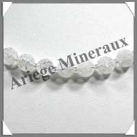 CRISTAL de ROCHE Craquel - Collier Perles 8 mm - 43 cm - C003
