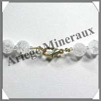 CRISTAL de ROCHE Craquel - Collier Perles 8 mm - 43 cm - C003