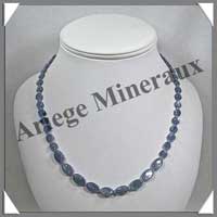 CYANITE - Collier Compos - 9 Ovales 12x8 mm et Disques 6 mm en dgrad - 48 cm - C001