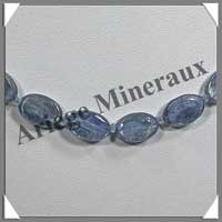 CYANITE - Collier Compos - 9 Ovales 12x8 mm et Disques 6 mm en dgrad - 48 cm - C001