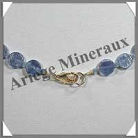 CYANITE - Collier Compos - 9 Ovales 12x8 mm et Disques 6 mm en dgrad - 48 cm - C001