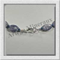 CYANITE - Collier Compos - 5 Ovales 15x11 mm et Ovales 12x8 mm en dgrad - 47 cm - C007