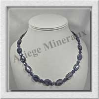 CYANITE - Collier Compos - Ovales 15x11 mm et Disques 6 mm alterns - 48 cm - C008