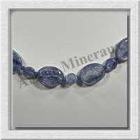 CYANITE - Collier Compos - Ovales 15x11 mm et Disques 6 mm alterns - 48 cm - C008