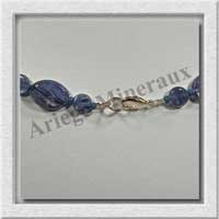 CYANITE - Collier Compos - Ovales 12x8 mm et Disques 6 mm alterns - 45 cm - C010