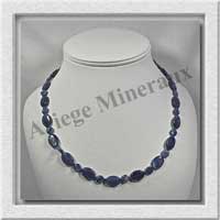 CYANITE - Collier Compos - Ovales 12x8 mm et Disques 6 mm alterns - 47 cm - C011