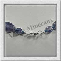 CYANITE - Collier Compos - Ovales 12x8 mm et Disques 6 mm alterns - 47 cm - C011