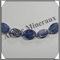 CYANITE - Collier Compos - Ovales 15x11 mm et Ovales 12x8 mm alterns - 45 cm - C013