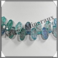 CYANITE Cristallise - Collier Compos - Ovales 12x4 mm - 41 cm - M002