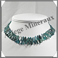 CYANITE Cristallise - Collier Compos - Ovales 12x6 mm - 40 cm - M003