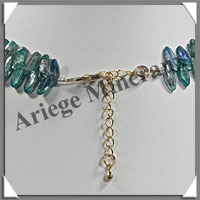 CYANITE Cristallise - Collier Compos - Ovales 12x6 mm - 40 cm - M003