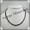 CYANITE - Collier Perles 7 mm - 45 cm - M002 Brsil