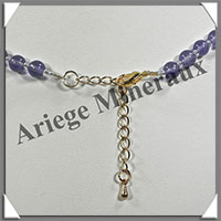 FLUORITE Bleue - Collier Perles 6 mm - 45 cm - M001
