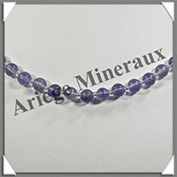 FLUORITE Bleue - Collier Perles 6 mm - 45 cm - M002