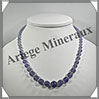 FLUORITE Bleue - Collier Perles 6  12 mm en dgrad - 46 cm - M001 Chine