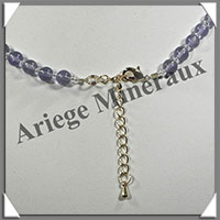 FLUORITE Bleue - Collier Perles 6  12 mm en dgrad - 46 cm - M001