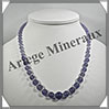 FLUORITE Bleue - Collier Perles 6  12 mm en dgrad - 48 cm - M002 Chine