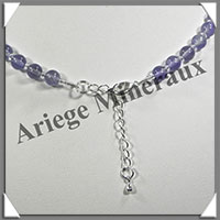 FLUORITE Bleue - Collier Perles 6  12 mm en dgrad - 48 cm - M002