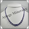 FLUORITE Bleue - Collier Perles 6  12 mm en dgrad - 46 cm - M003 Chine