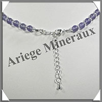FLUORITE Bleue - Collier Perles 6  12 mm en dgrad - 46 cm - M003