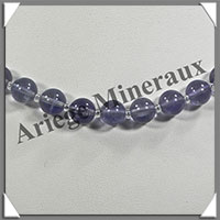 FLUORITE Bleue - Collier Perles 8 mm - 44 cm - M001
