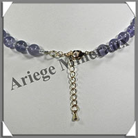 FLUORITE Bleue - Collier Perles 8 mm - 44 cm - M001