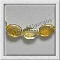 FLUORITE JAUNE - Collier Compos - Ovales 16x12 mm - 48 cm - M003