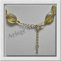 FLUORITE JAUNE - Collier Compos - Ovales 16x12 mm - 48 cm - M003