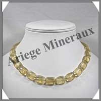 FLUORITE JAUNE - Collier Compos - Rectangles 16x12 mm - 44 cm - M001