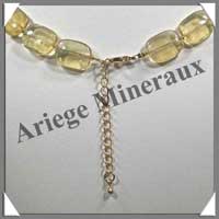 FLUORITE JAUNE - Collier Compos - Rectangles 16x12 mm - 44 cm - M001