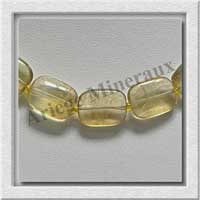 FLUORITE JAUNE - Collier Compos - Rectangles 16x12 mm - 44 cm - M002