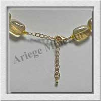 FLUORITE JAUNE - Collier Compos - Rectangles 16x12 mm - 44 cm - M002
