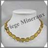 FLUORITE JAUNE - Collier Compos - Ovales et Rectangles 16x12 mm alterns - 45 cm - M001 Brsil