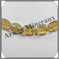 FLUORITE JAUNE - Collier Compos - Ovales et Rectangles 12x16 mm alterns - 44 cm - M002