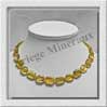 FLUORITE JAUNE - Collier Compos - Ovales et Rectangles 16x12 mm alterns - 43 cm - M003 Brsil