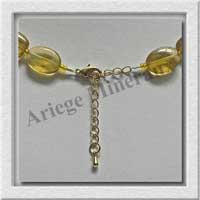 FLUORITE JAUNE - Collier Compos - Ovales et Rectangles 16x12 mm alterns - 45 cm - M004