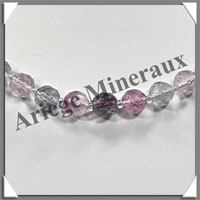 FLUORITE - Collier Perles Facetes 8 mm - 45 cm - M001