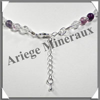 FLUORITE Arc en Ciel - Collier Perles 6  12  mm en dgrad - 49 cm - M001