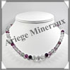 FLUORITE Arc en Ciel - Collier Perles 8 mm - 45 cm - M001 Chine