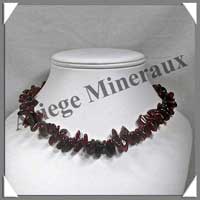 GRENAT - Collier Baroque (Gros Morceaux de 10  15 mm) - 40 cm - M001