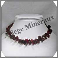 GRENAT - Collier Baroque (Gros Morceaux de 10  12 mm) - 40 cm - M002